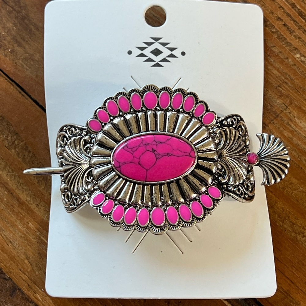 Aztec Boutique Bohemian Concho Hair Barrette - Picture 1 of 5